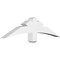 Ekena Millwork Alberta Architectural Grade PVC Gable Bracket, 48"W x 12"H x 4"D x 4"F, 6/12 Pitch GBP048X12X0404ALB00 - alternate 1